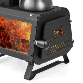 Fogão Portátil a Lenha para Camping e Culinária