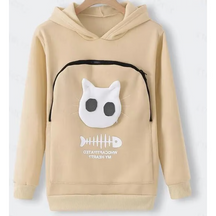 Moletom com Bolso para Aconchegar Gatos - Presente Perfeito para Pet
