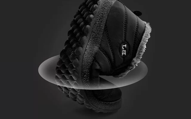 Botas de Inverno Impermeáveis Sem Cadarço para Neve