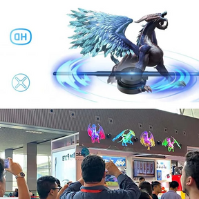 Projetor de Ventilador LED com Holograma 3D