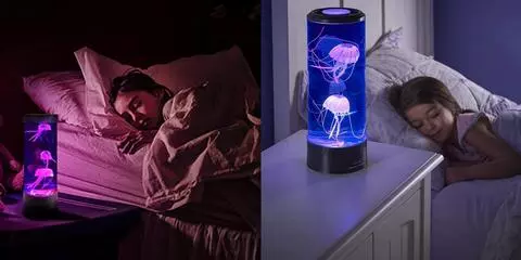 Luminária LED de Água-viva e Aquário