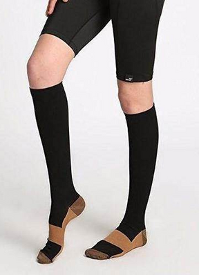 Meias de Compressão com Cobre (7 Pares) para Mulheres e Homens - Treino e Recuperação