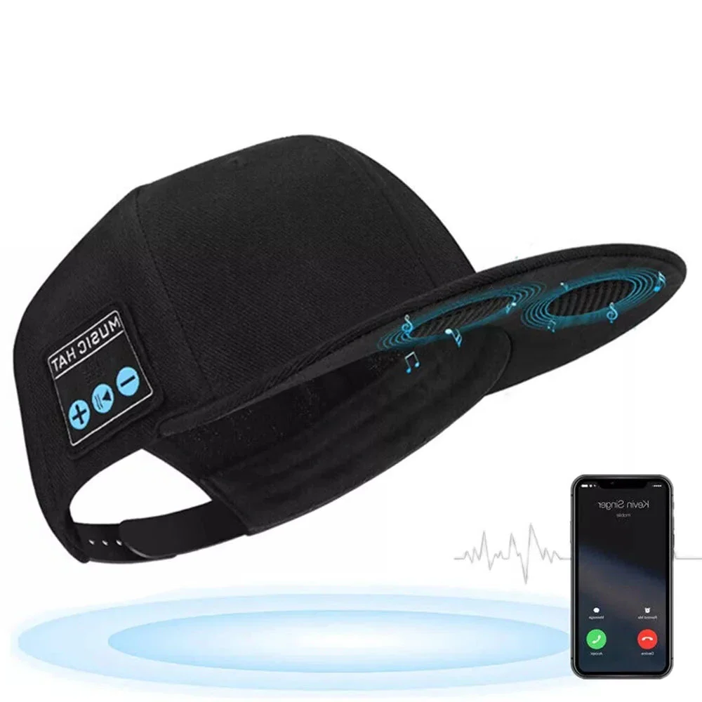Boné com Alto-falante Bluetooth – Sem fio, à prova d'água e estiloso
