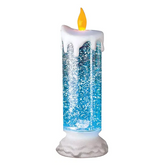 Velas de Natal de LED Recarregáveis com Glitter