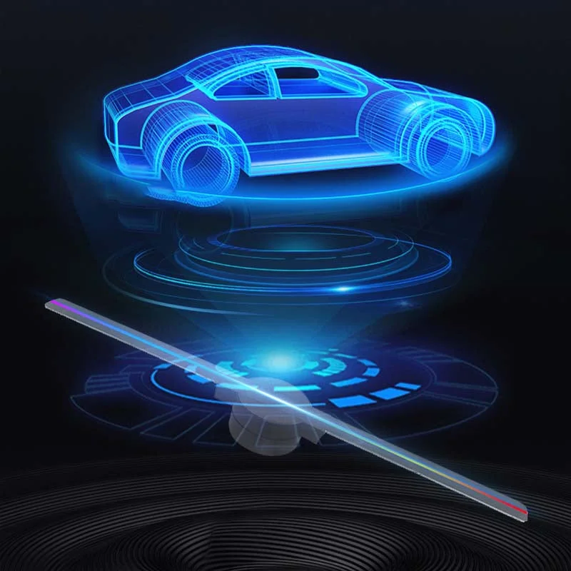Projetor de Ventilador LED com Holograma 3D