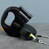 Guia Dupla para Cães - Sem Emaranhados - Luz LED e Giro 360°
