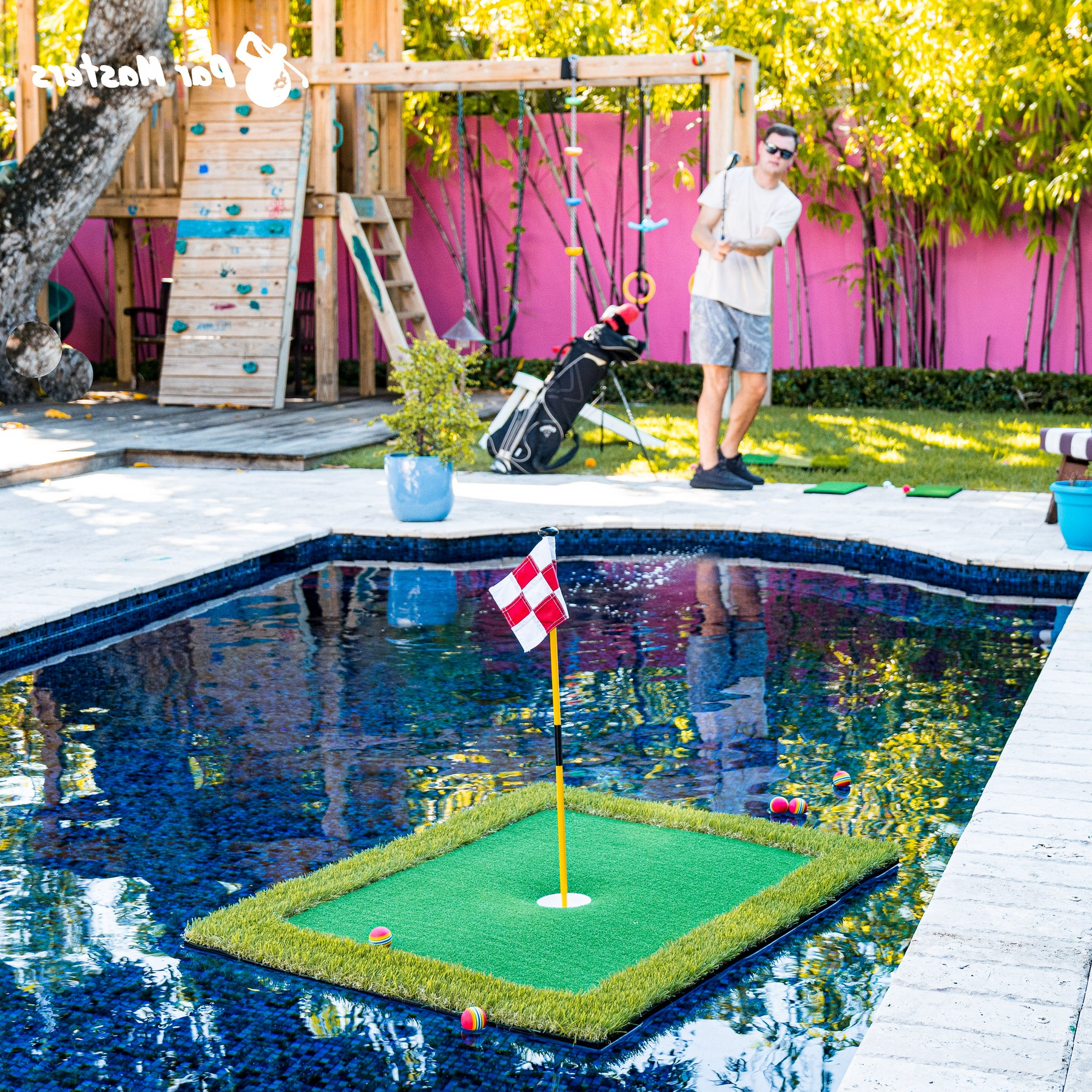 Green de Golfe Flutuante Grama para Green de Golfe Bolas de Golfe Flutuantes