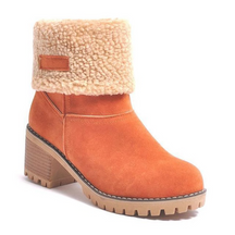Botas de Neve Femininas de Salto Bloco | Quentes e Estilosas - Presente de Inverno Perfeito