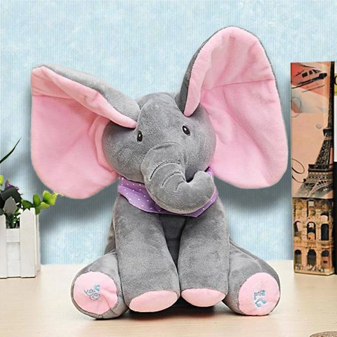 Brinquedo de Pelúcia Elefante Esconde-Esconde