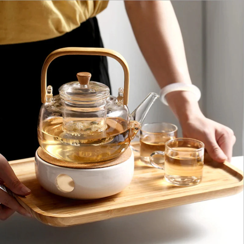 Glass Teapot Heat-Resistant Borosilicate Glass Teapot Boiling Teapot