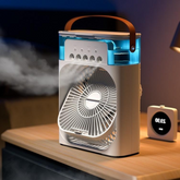 Mini Ventilador Umidificador de Cinco Furos com Spray, Ar-Condicionado de Pequeno Porte, Mini Ventilador com Refrigeração a Água, Resfriador de Ar Silencioso
