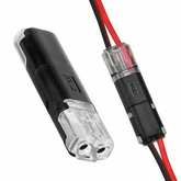 Conector de engate rápido de fio duplo com trava