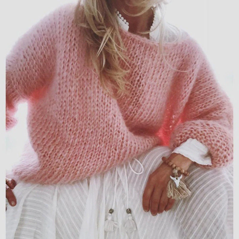 Stylish knitted sweater