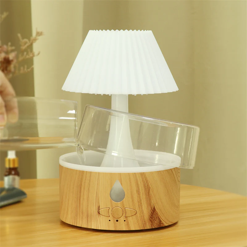 Umidificador Nuvem de Chuva - Difusor de Aromaterapia com Névoa Fria, Alimentado por USB com Luz Noturna
