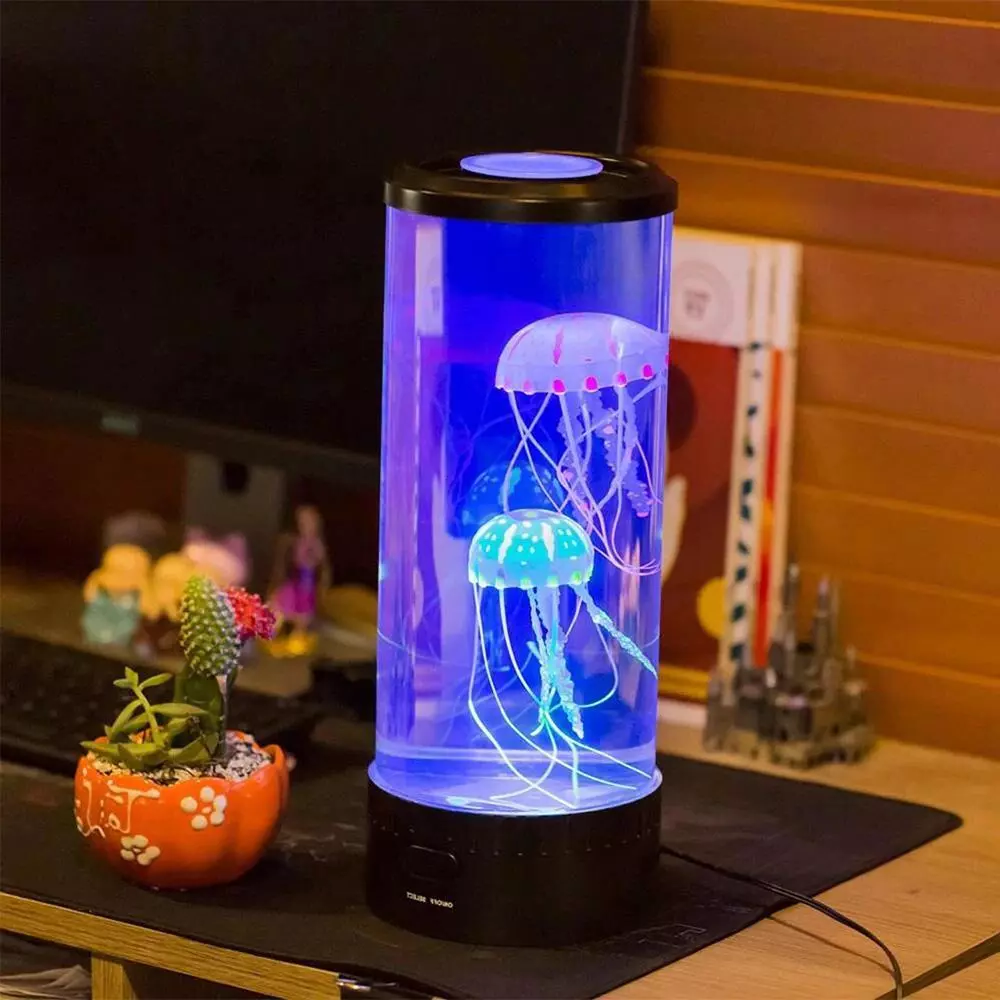Luminária LED de Água-viva e Aquário