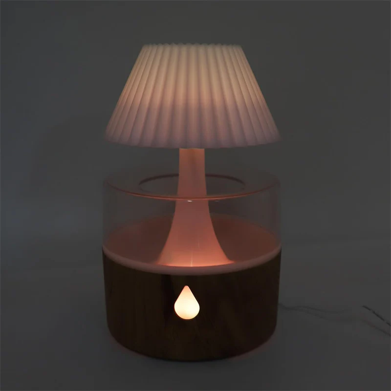 Umidificador Nuvem de Chuva - Difusor de Aromaterapia com Névoa Fria, Alimentado por USB com Luz Noturna