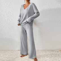 Conjunto feminino de inverno de duas peças