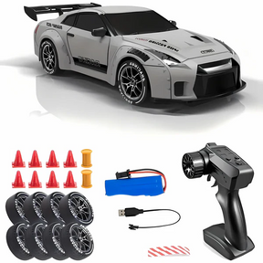 Retro Drift Master – 4WD RC Car with LED Lights