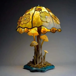 Luminária de Mesa Série Plantas em Vitral