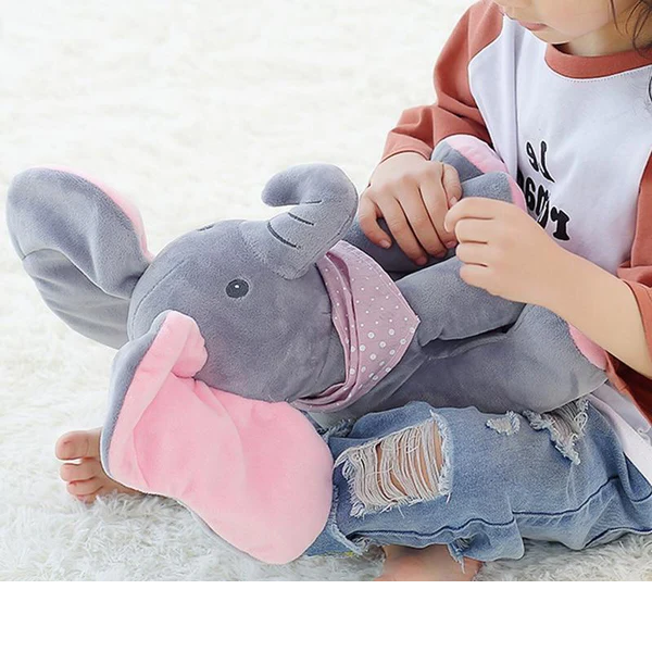 Brinquedo de Pelúcia Elefante Esconde-Esconde