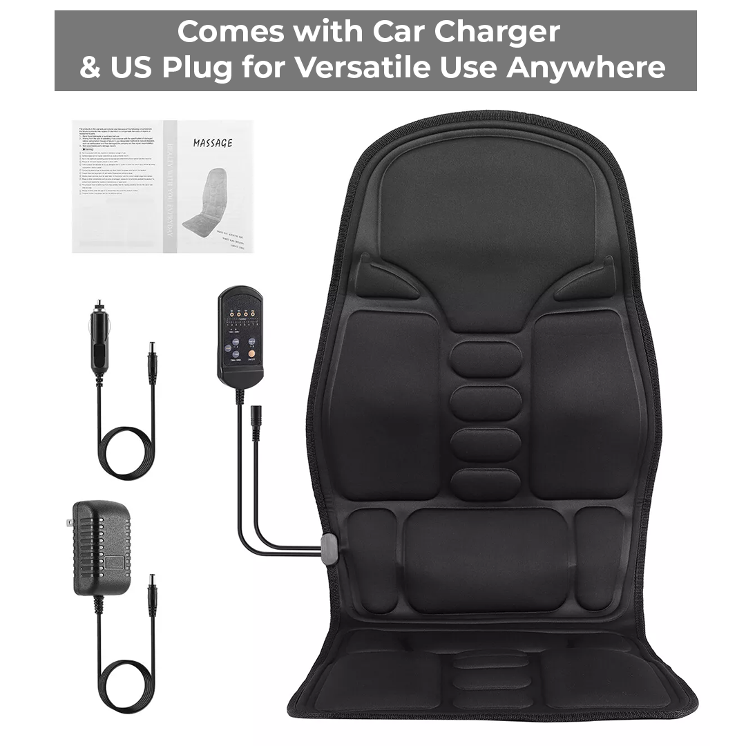 Almofada de Massagem com Aquecimento para Cadeira e Carro