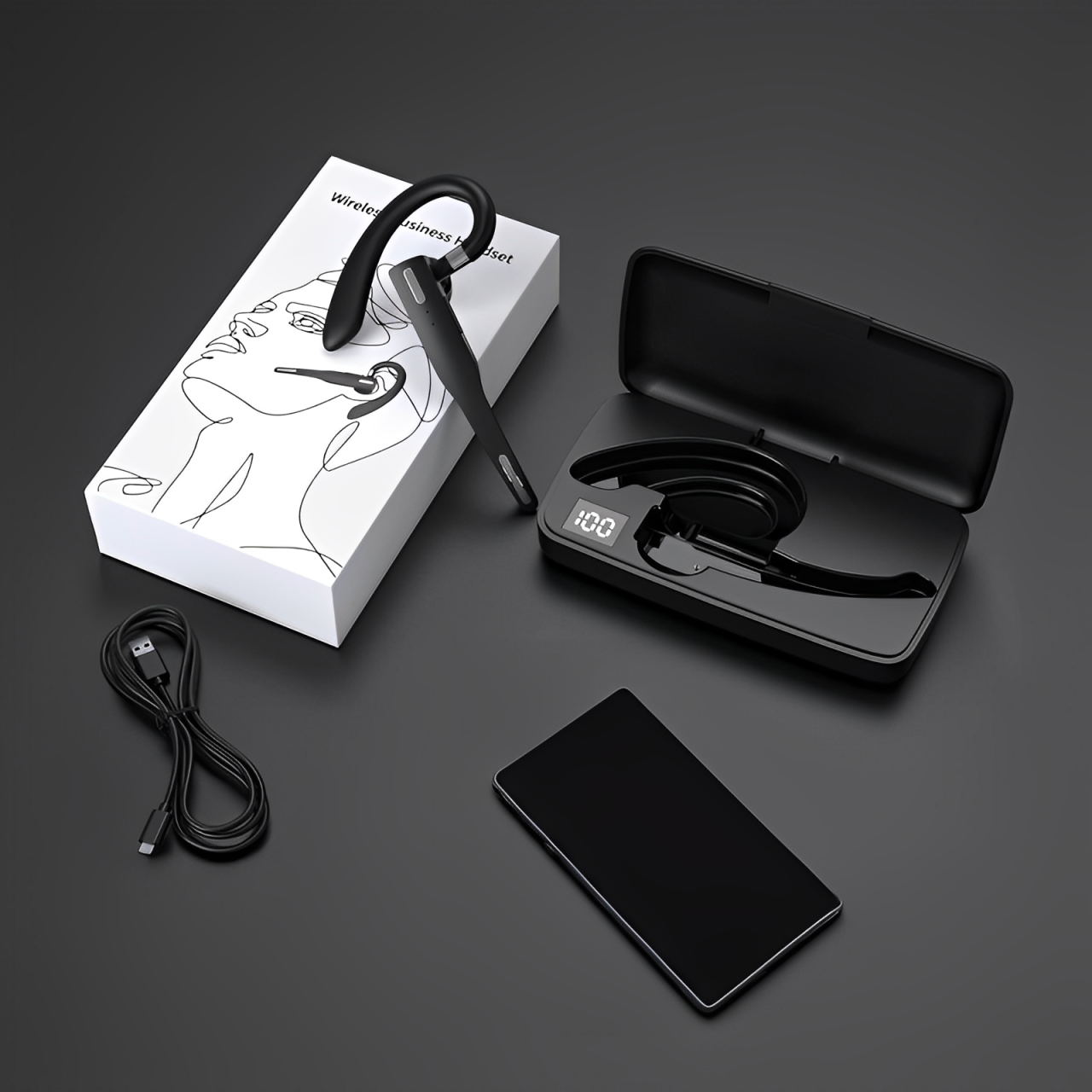 Headset Bluetooth 5.1 Sem Fio com Microfone Duplo para Caminhoneiros com Cancelamento de Ruído | Fone de Ouvido com Qualidade de Som Superior e Conforto