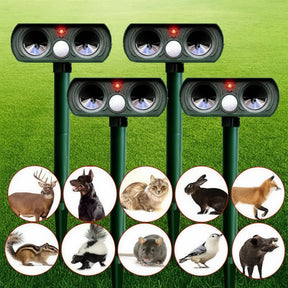 Repelente de pragas solar para áreas externas com luz dissuasora de animais
