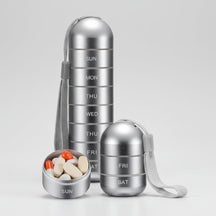 Pill Organizer Portable Case Travel Friendly Design