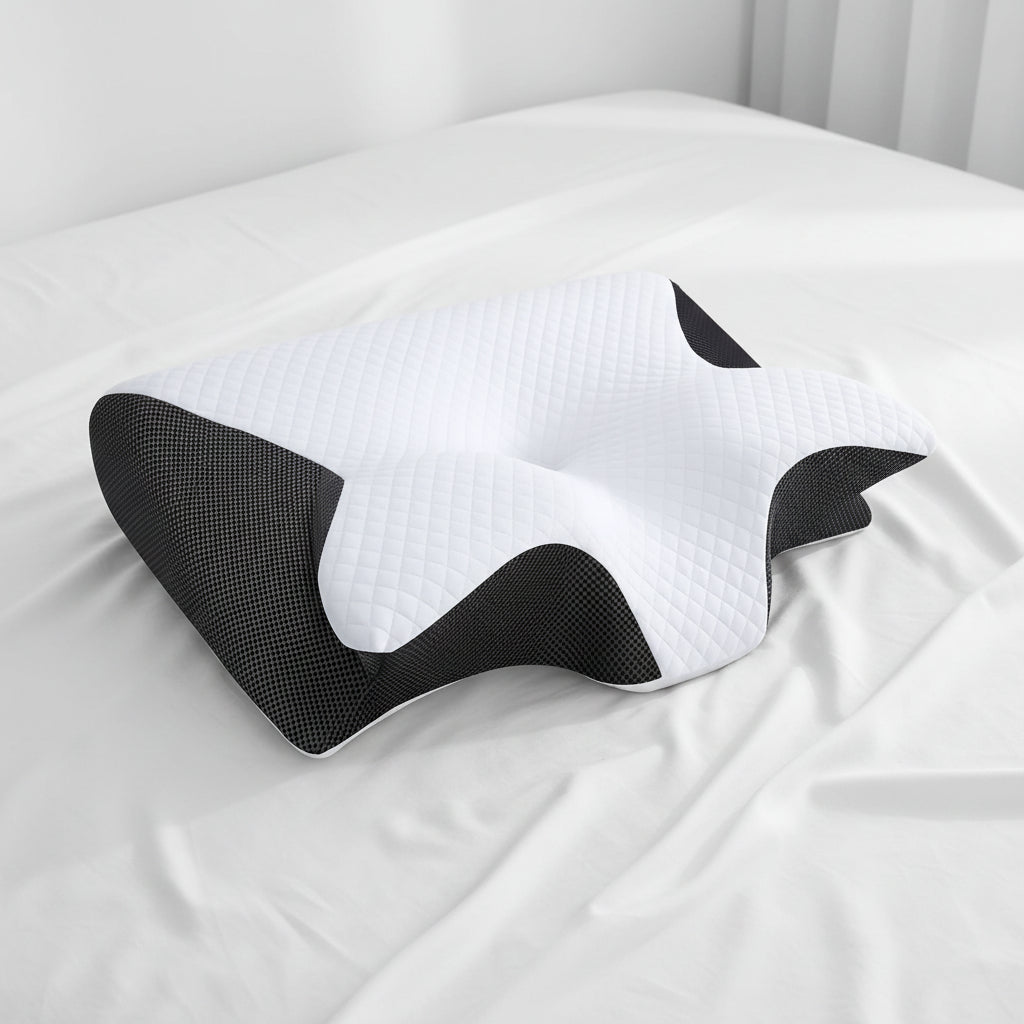 Travesseiro para quem dorme de lado, espuma viscoelástica, design ergonômico
