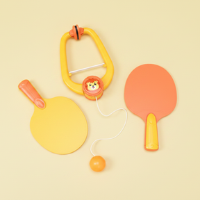 Conjunto de Brinquedo Interativo e Divertido para Jogo de Pingue-Pongue em Ambientes Internos