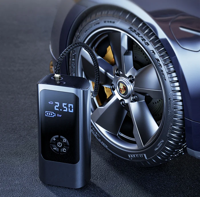 Compressor de Ar 12V – Alimentação Dupla para Carro e Bicicleta