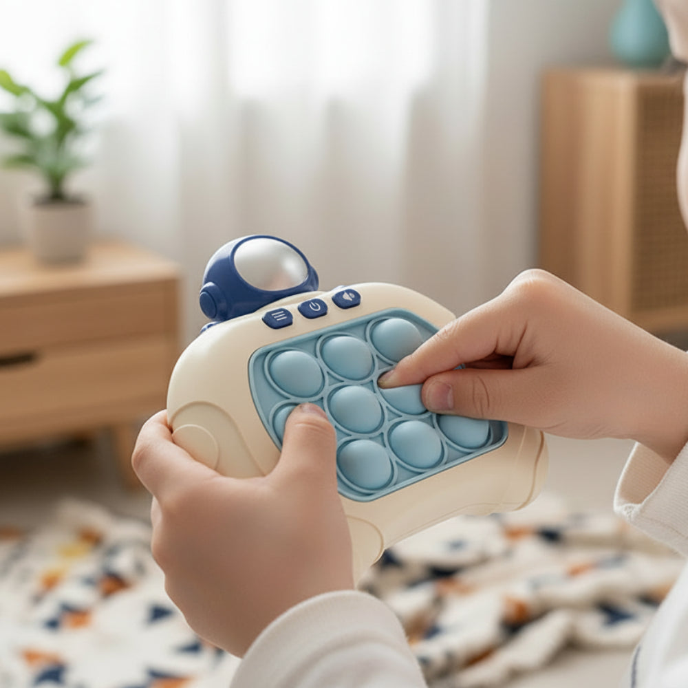 Console de Jogo Portátil Pop It Brinquedo Anti-Stress de Reflexo e Bolhas