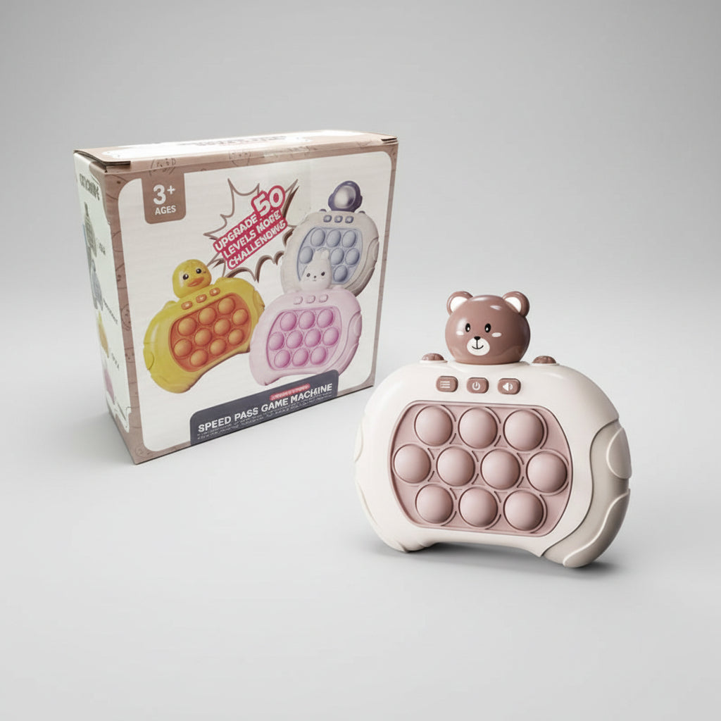 Console de Jogo Portátil Pop It Brinquedo Anti-Stress de Reflexo e Bolhas