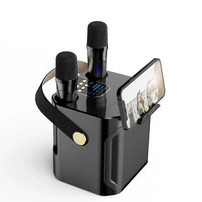Portable Karaoke Speaker Wireless Microphones LED Display