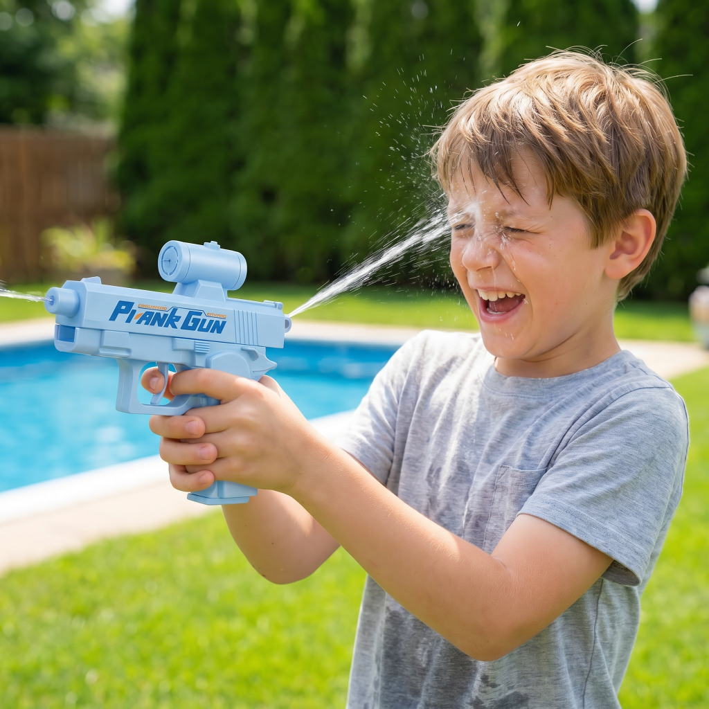 Brinquedo Infantil Pistola de Água de Pegadinha com Disparo Duplo