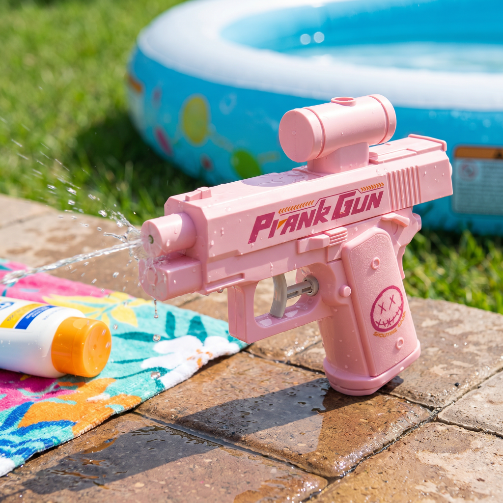 Brinquedo Infantil Pistola de Água de Pegadinha com Disparo Duplo