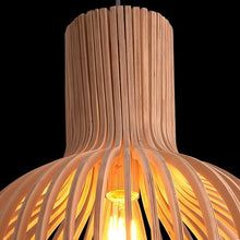 Luminária Pendente de Madeira Feita à Mão | Design Escandinavo Natural