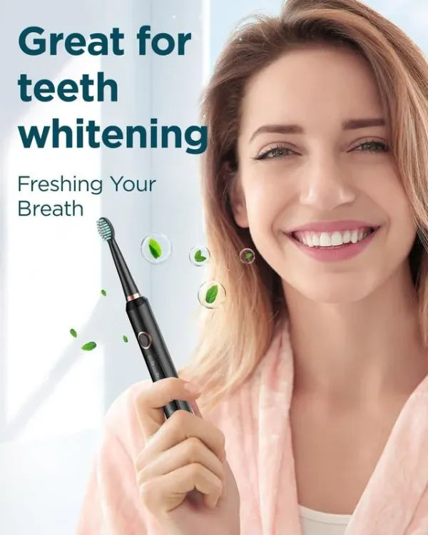 Escova de Dentes Elétrica Ultrassônica Recarregável