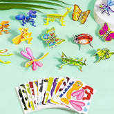 Conjunto de Quebra-Cabeça 3D Infantil de Desenho Animado Brinquedo Educativo de Animais