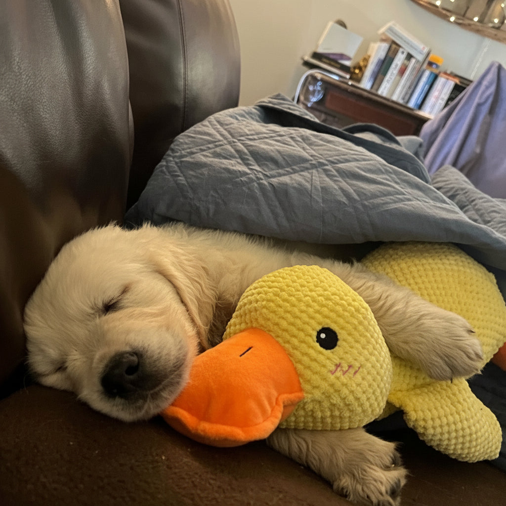 Brinquedo Calmante para Cães com Som de Grasnido para Morder e Brincar