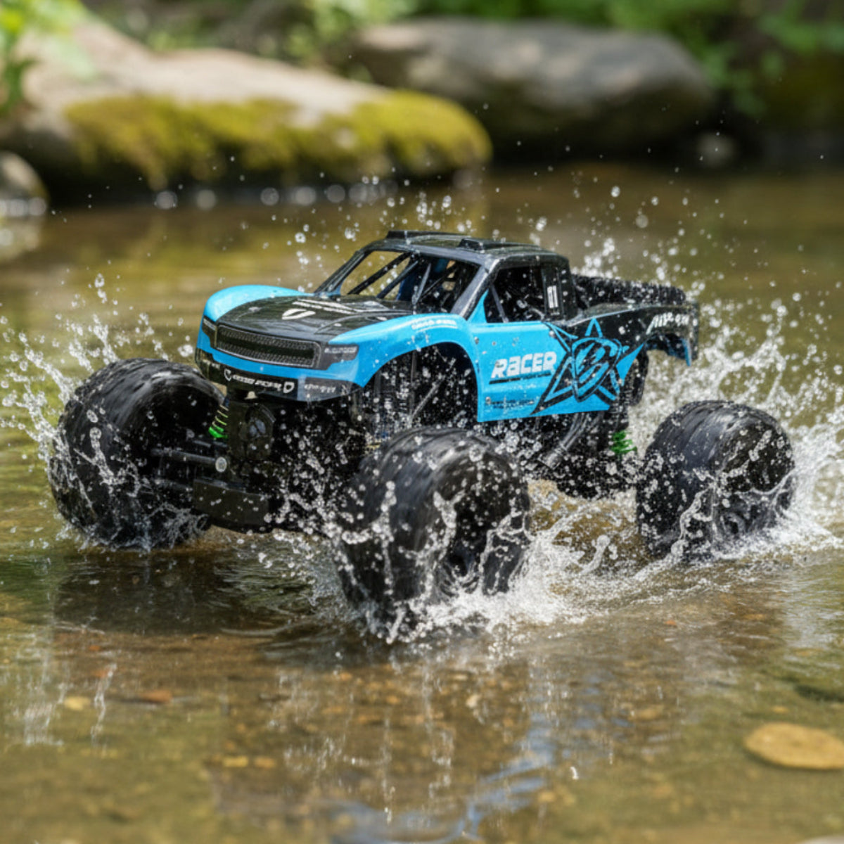 Caminhão Monstro de Controle Remoto Anfíbio para Aventuras em Todos os Terrenos