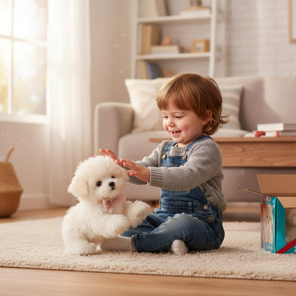 Cachorrinho Robô Brinquedo de Robô Companheiro de Brincadeira Interativo