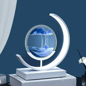 Luminária de Mesa LED Art de Areia Movediça – Luz Ambiente de Areia em Movimento
