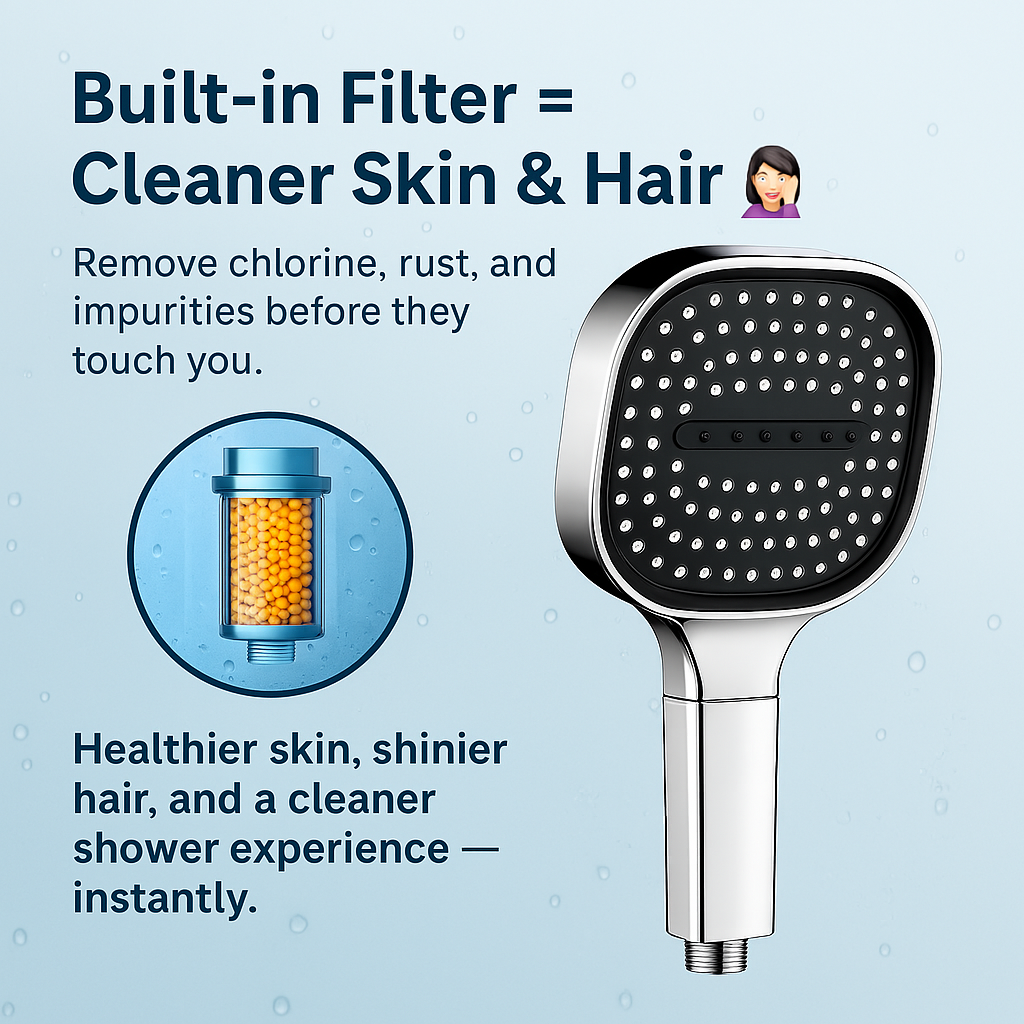 Ducha de Alta Pressão – Tecnologia Turbo Boost e Filtragem de Água