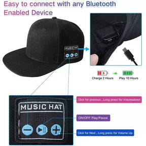 Boné com Alto-falante Bluetooth – Sem fio, à prova d'água e estiloso