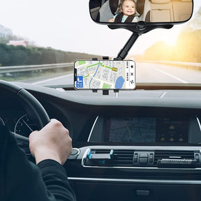 Suporte Veicular Universal para Celular de Retrovisor com Mãos Livres