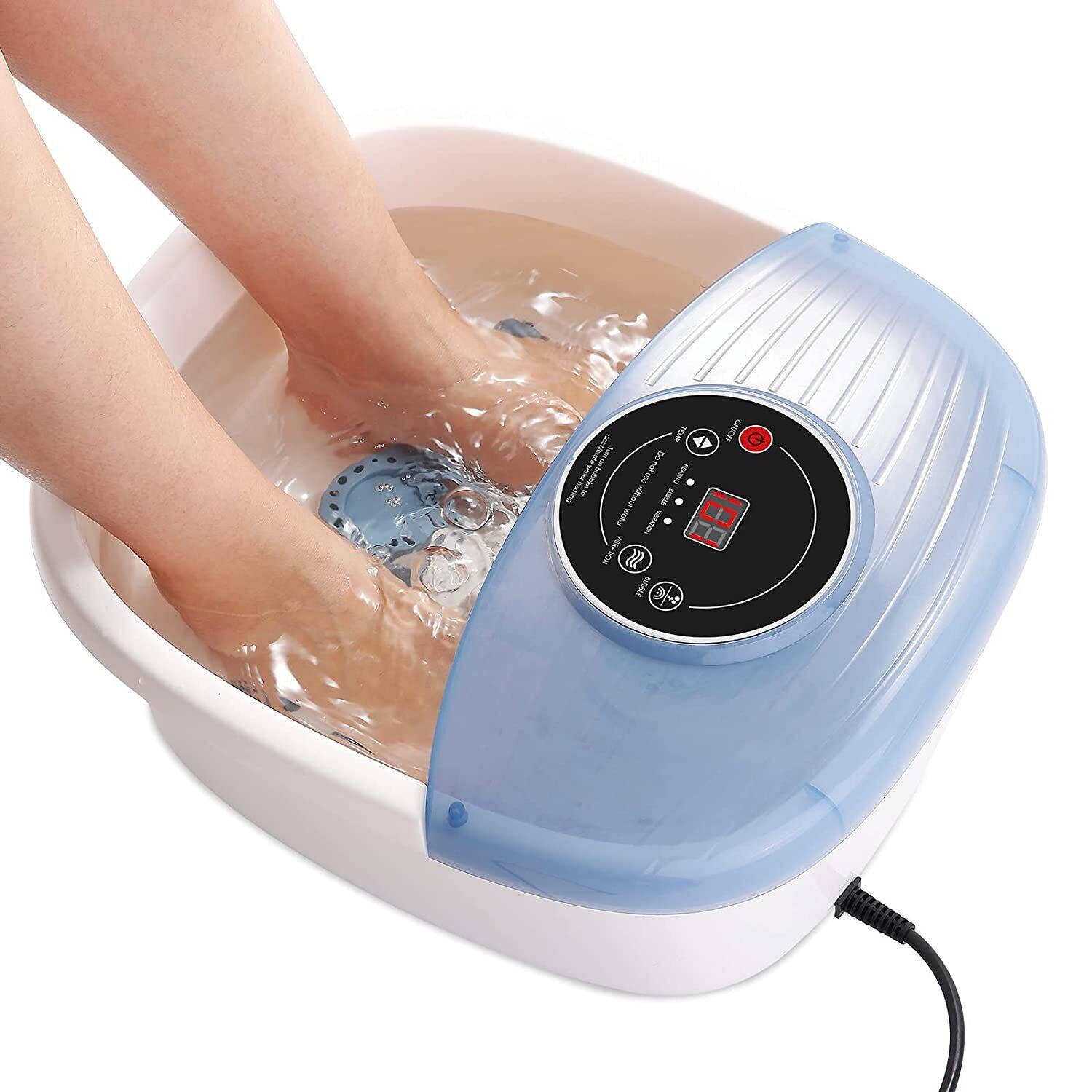 Massageador de Pés com Vibração e Controle de Temperatura
