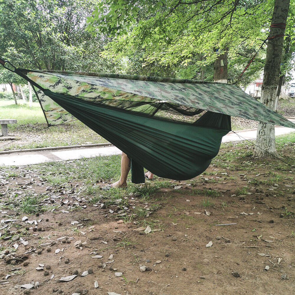 Barraca de Rede de Camping Portátil para Duas Pessoas com Toldo