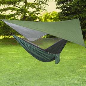 Barraca de Rede de Camping Portátil para Duas Pessoas com Toldo