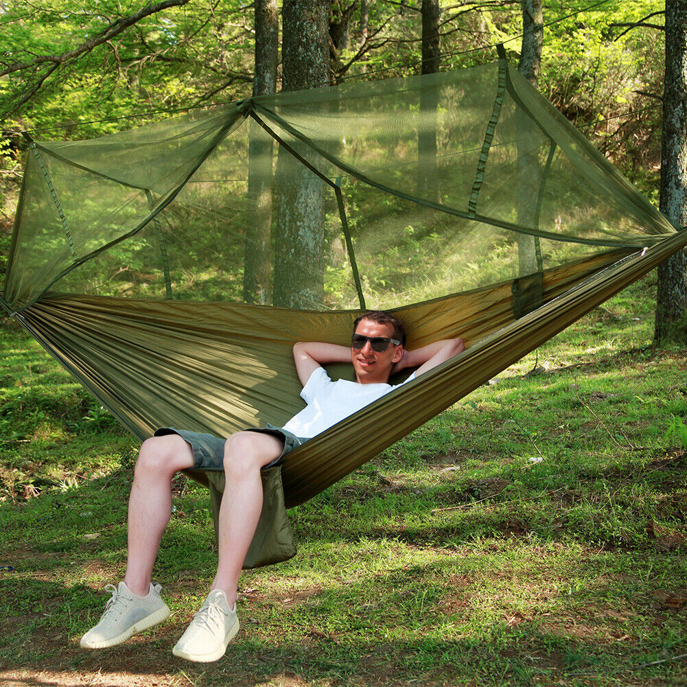 Barraca de Rede de Camping Portátil para Duas Pessoas com Toldo
